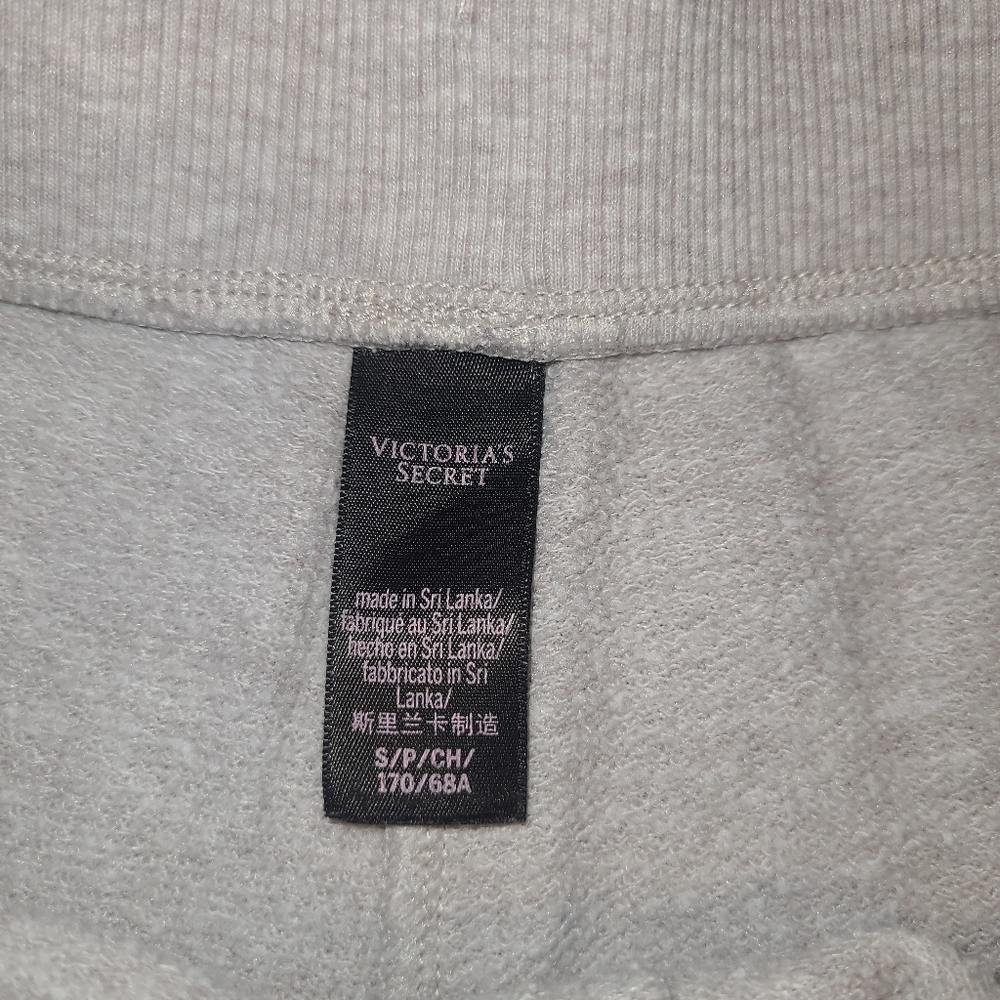 VICTORIA'S SECRET High-Waist Cotton Blend Lounge Shorts - Light Gray SIZE SMALL - Picture 4 of 4